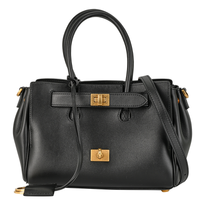 Balenciaga Bel Air Mini Carry All, &pound;1,800, Handbags, Black, Leather, Front view